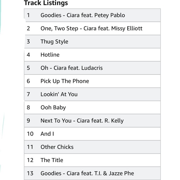 EUC, Ciara’s CD was her debut studio album released on September, 2004 by LaFace - Picture 6 of 6